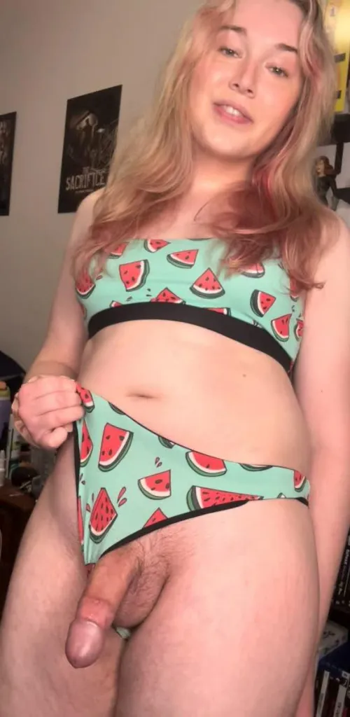 Thumbnail LydiaMcguire Asks: Watermelon or Girldick in Your Mouth? - Shemale_Big_Cock