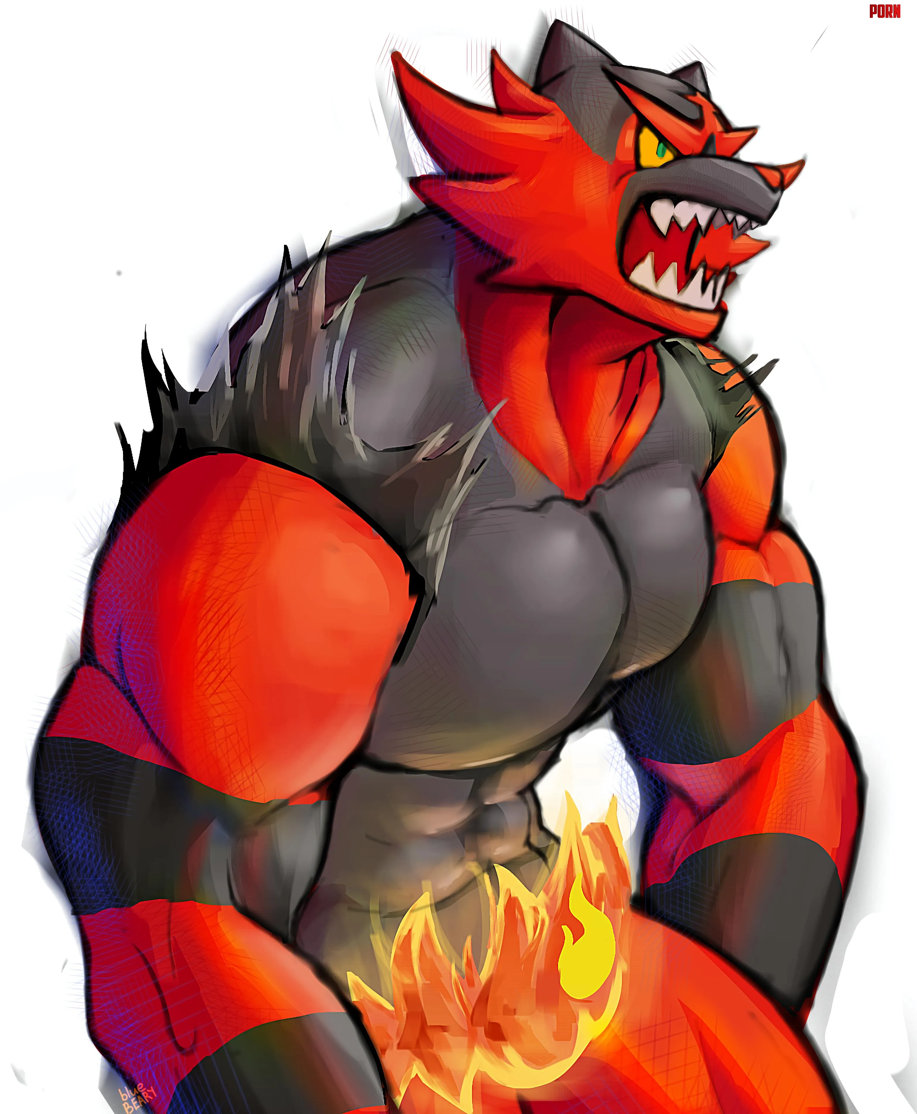 incineroar by blueBEARY_uwu