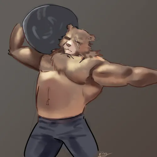 Thumbnail Strongman Ben Bigger Art by Wide-Veterinarian-63: Featuring Strongman Ben Bigger - Original Art!