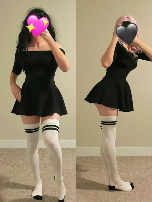 Thumbnail Deciphering Style: Pink or Black? Fashion Choices Explored by QuietKat264 in femboy