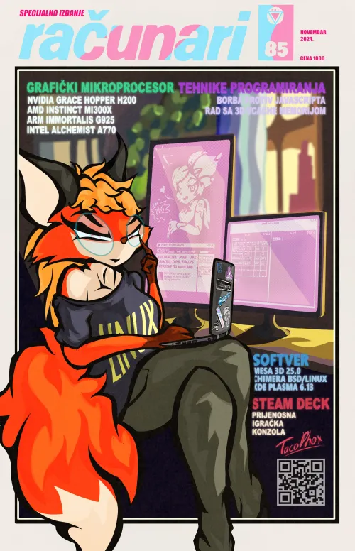 Thumbnail Fatal_Taco's Artistry: Xenia as a Magazine Cover Lady OC