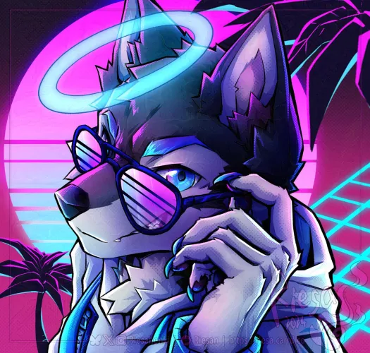 Thumbnail Riesan's Furry Delights: Retrowave FBL Badge