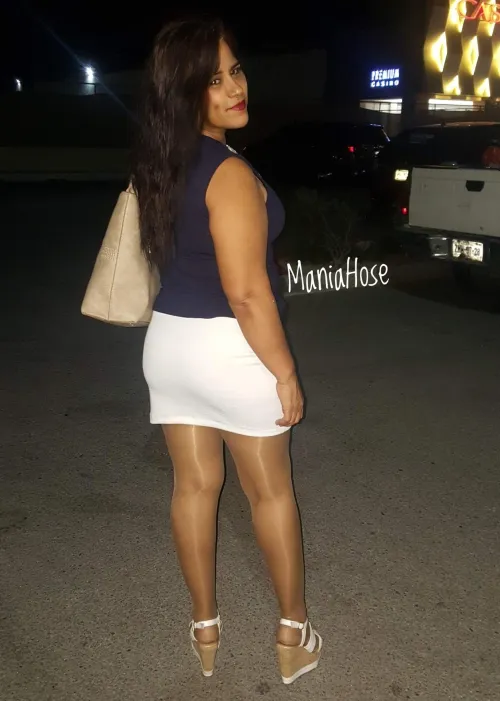 Thumbnail La Morena's Parking Lot Elegance: A Tale of Pantyhose & Wedges by Mania_hose