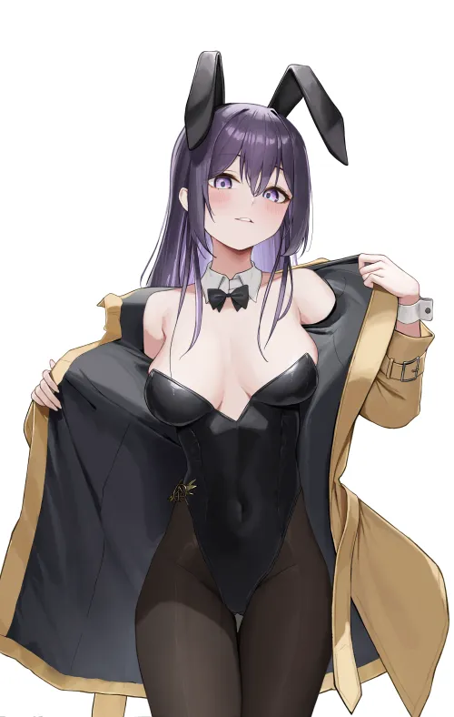 Thumbnail CheetahSperm18 Unveils Trench Coat Bunny Delight in Anime Bodysuits