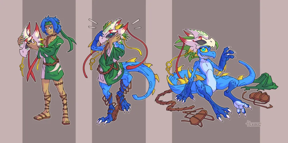 Thumbnail Transformation Chronicles: 'Lizard Mask' by Hukeng Unveiled by really-_-dude