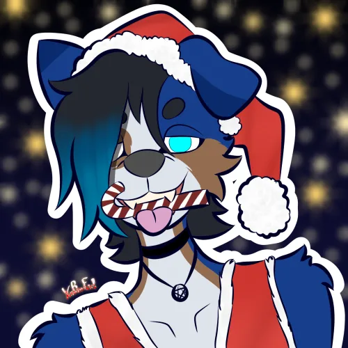 Thumbnail Art of a Holiday Dog: Furry Creation by YaBoyFoz