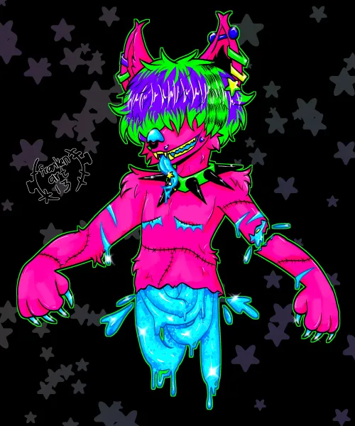 Thumbnail Candygore Furry Art OC by frankenart13 - Furry Category