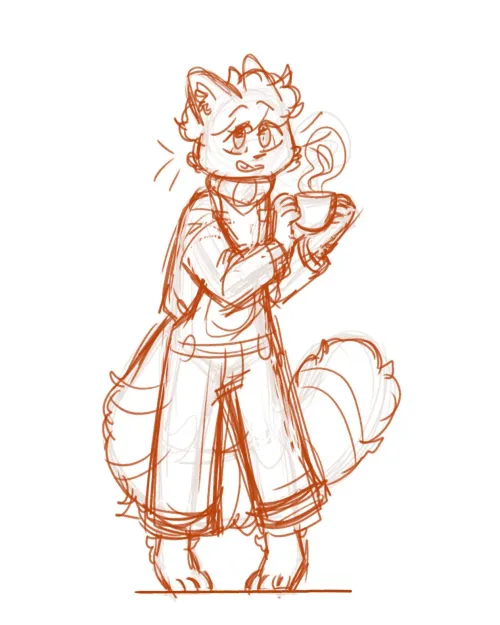 Thumbnail Furry: Sketch of an adoptable I'm making by Re_not_Rob