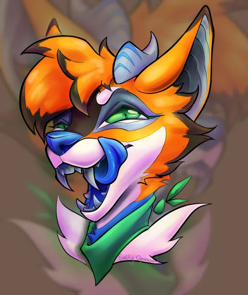 Thumbnail Capturing Smiles: Art by saltyopossum in the Furry Universe