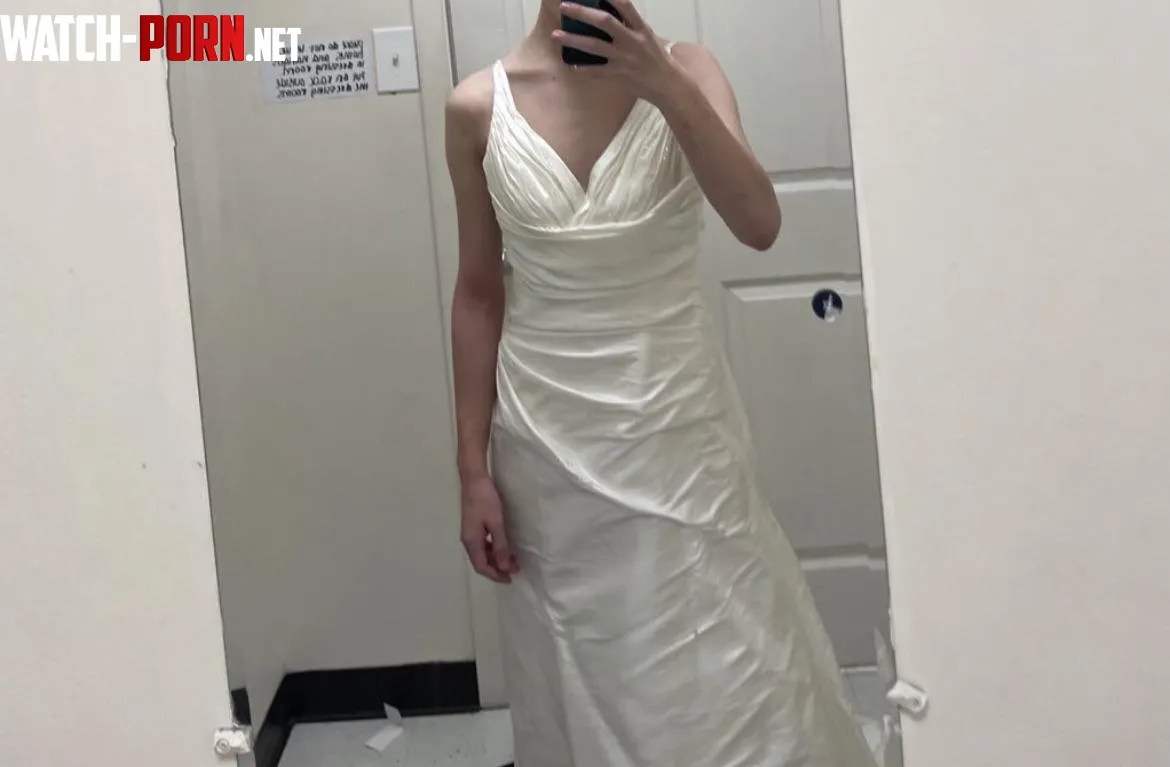 Tried on a wedding dress  by International-Sky65