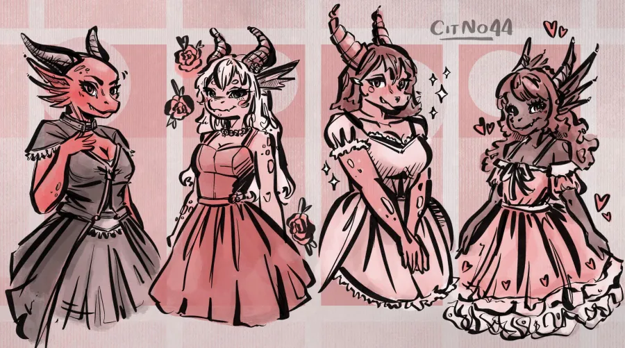 Thumbnail New Brushes Play: Dragon Girlies Revealed by CitNo44 | furry