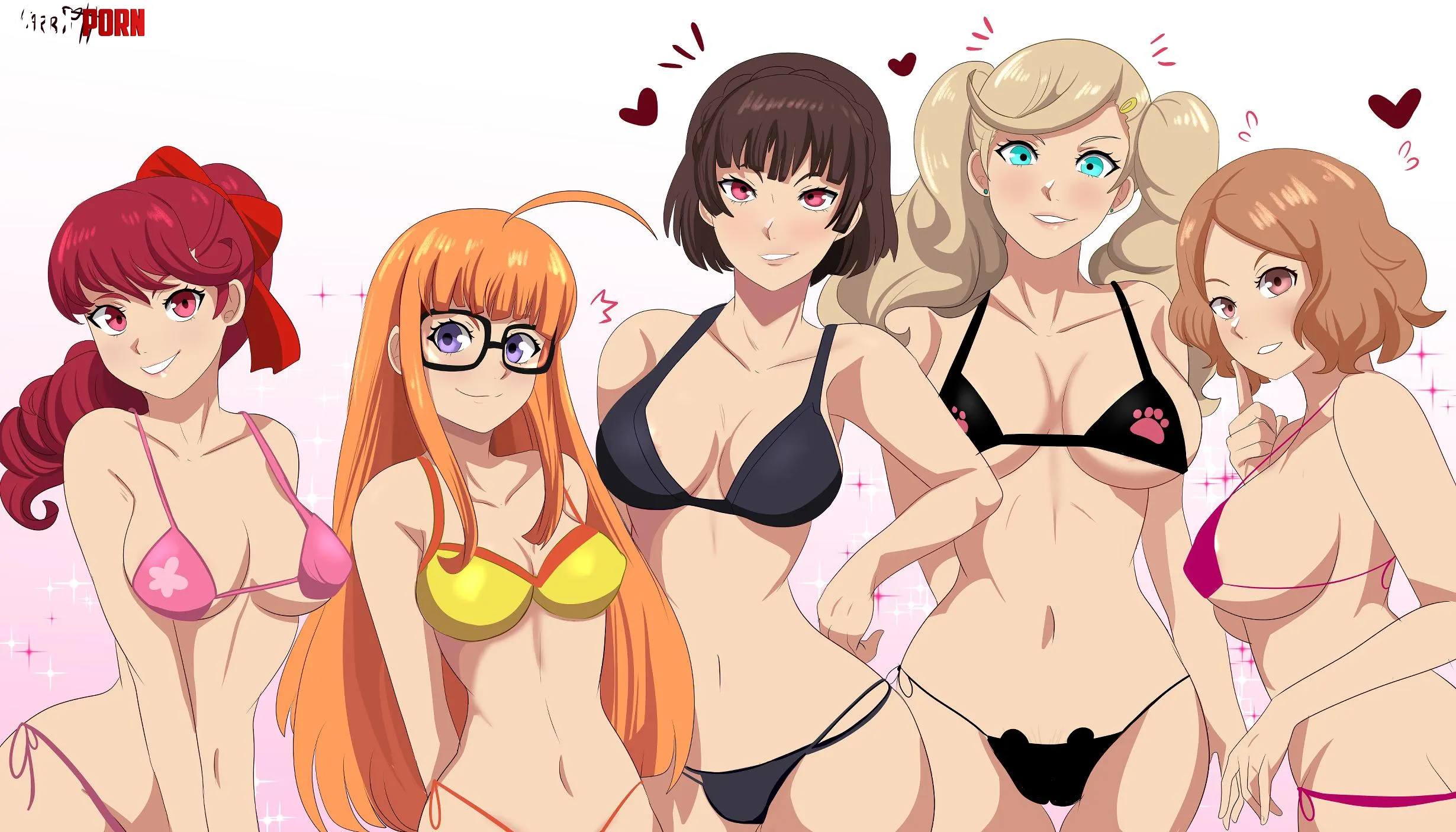 Sumi Futaba Makoto Ann and Haru Karbuitt Persona by A_MASSIVE_PERVERT