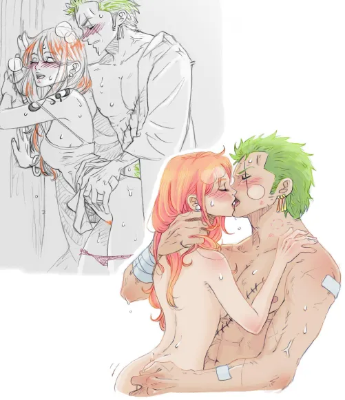 Thumbnail One Piece Fun: Zoro and Nami's Enjoyable Time