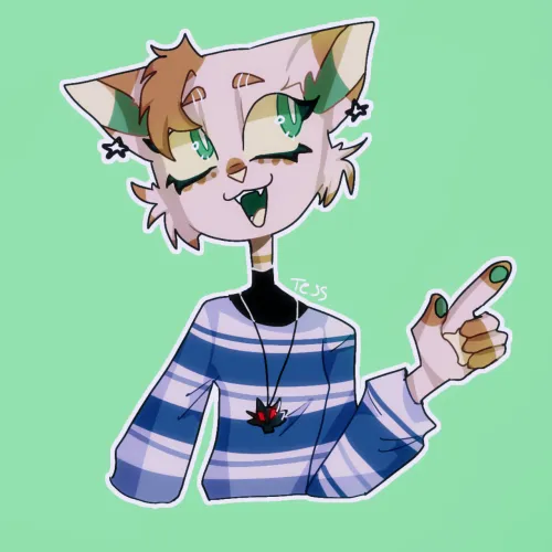 Thumbnail Tess_072 Transforms into an Anthro Cat in Furry Art