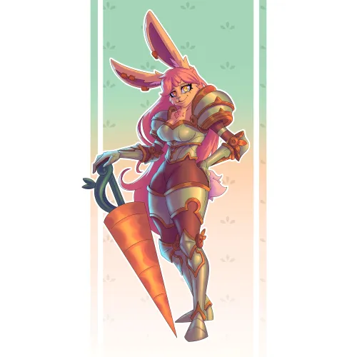 Thumbnail Meet MBordallo's Warrior Bunny Girl in This Furry Art Piece