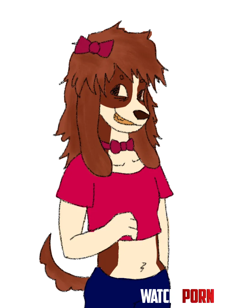 Drew a dog girl by -batboi13-