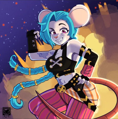 Thumbnail Enjoy Jinx Lab Rat Art by rodolfoslime – A Furry Masterpiece