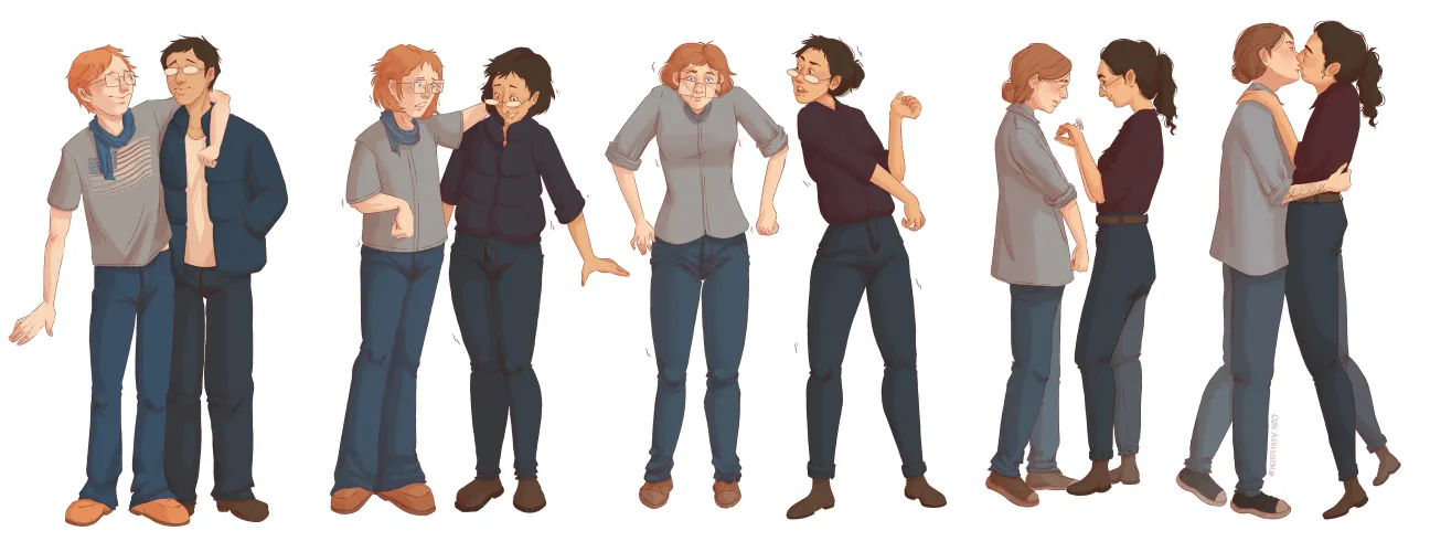 Thumbnail MTF OCs Inspired by Ellie & Dina - TLOU Commission | cuteagression_