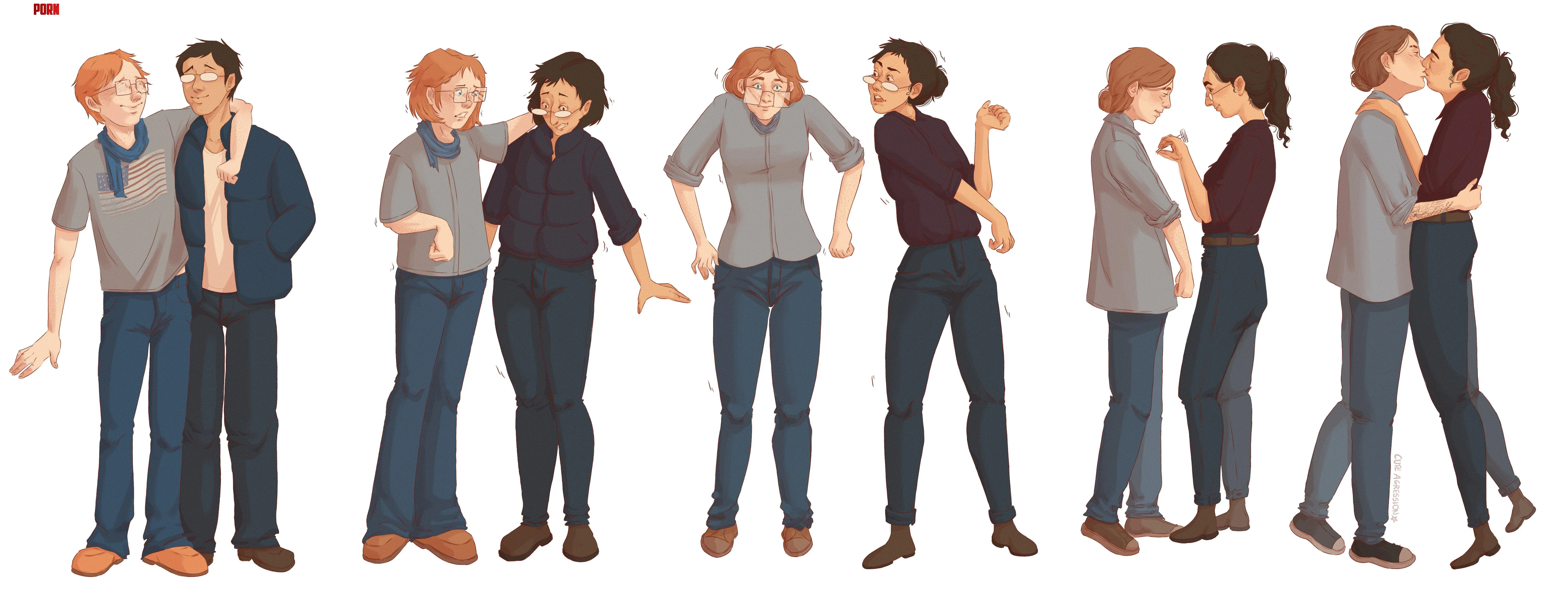 MTF OCs to Ellie and Dina from TLOU commission by me  by cuteagression_