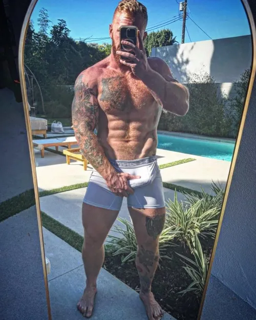 Thumbnail Mirror Selfie Moment: WetOnLev's Reflection [hotguyswithtattoos]