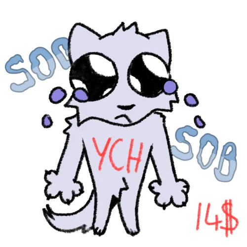 Thumbnail floofmoons Introduces YCH Sob Story in Furry Art