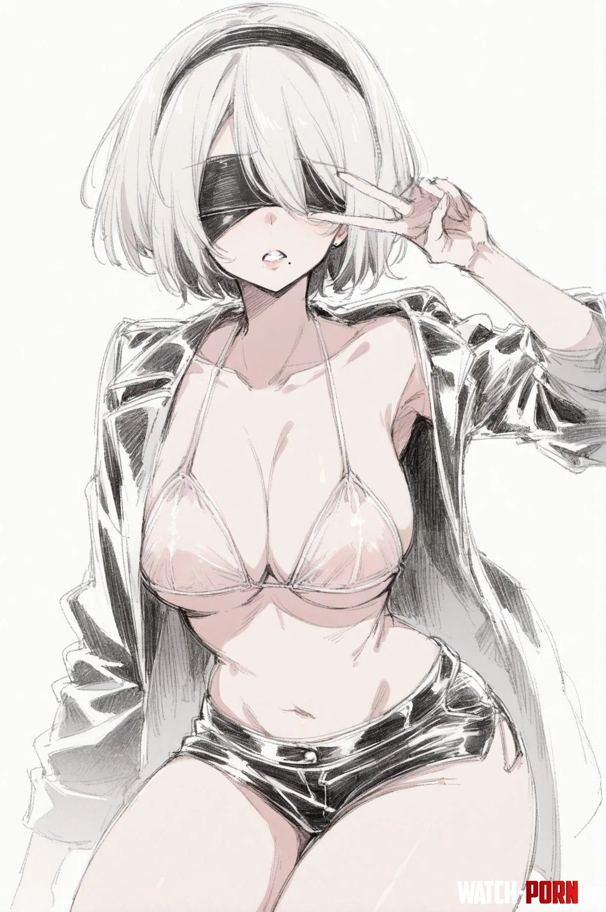 2B sketch  by MindlessCell22