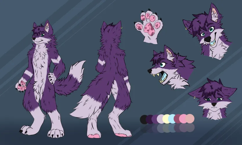 Thumbnail VallesGames' Reference Sheet Excitement for Furry Enthusiasts