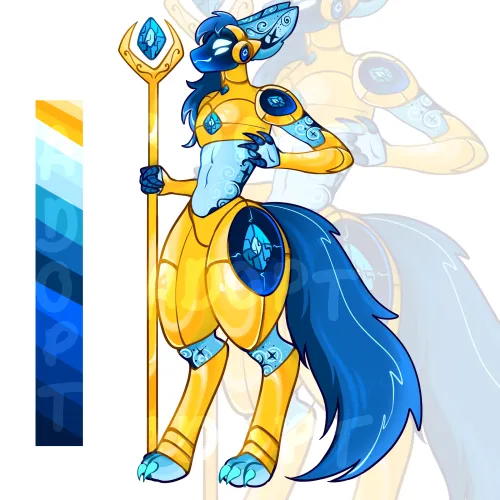 Thumbnail Blue Guardian Protogen Auction by andyarttz | Category: Furry