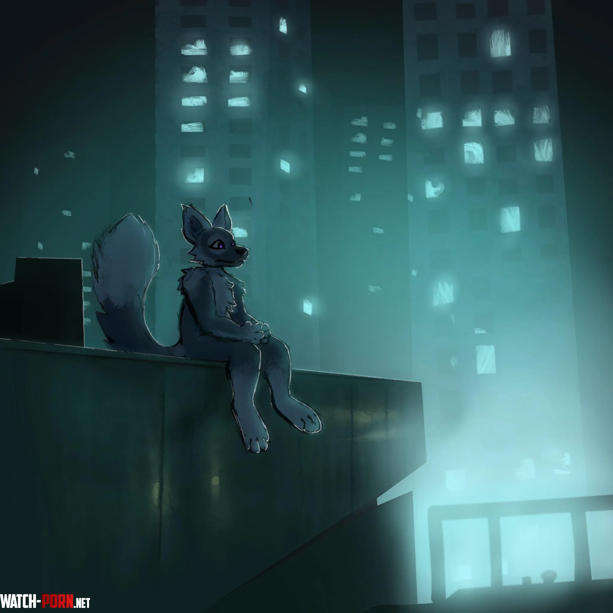 Lost in the city lights art by me by bumblebite_art