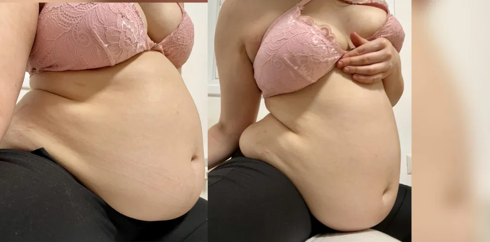 Thumbnail Before vs After Huge Cake Stuffing by FatteningPrincess: WGBeforeAfter Transformations