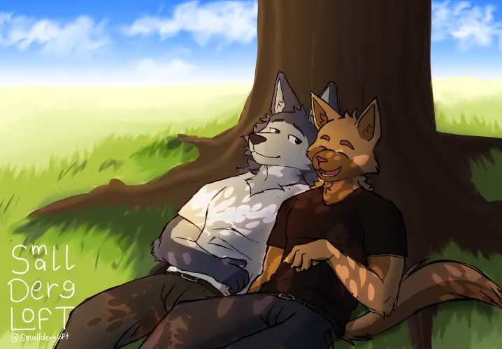 Thumbnail Love Birds - A Charming Furry Art Piece by Heysoder11