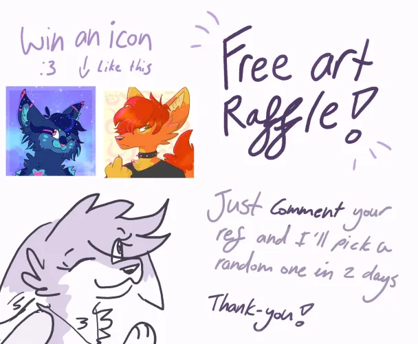 Thumbnail Snowwingedwolf's Free Art Raffle: A Thank You to Fans | furry