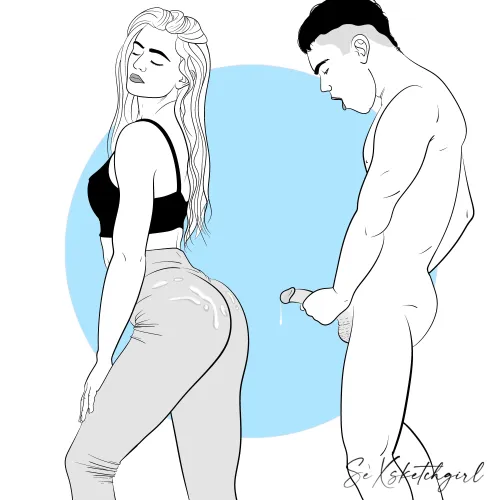 Thumbnail Cum on clothes by Sexsketchgirl by New-Sexsketchgirl