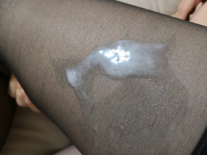 Thumbnail Cum on Nylon Thigh Sensation by wolfordhose