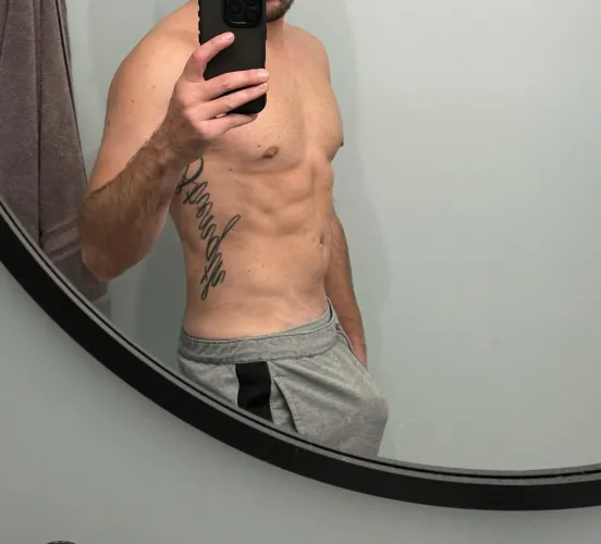 Thumbnail Grey Sweats SZN: StiffFlex69 Embraces the Trend in Hot Guys with Tattoos