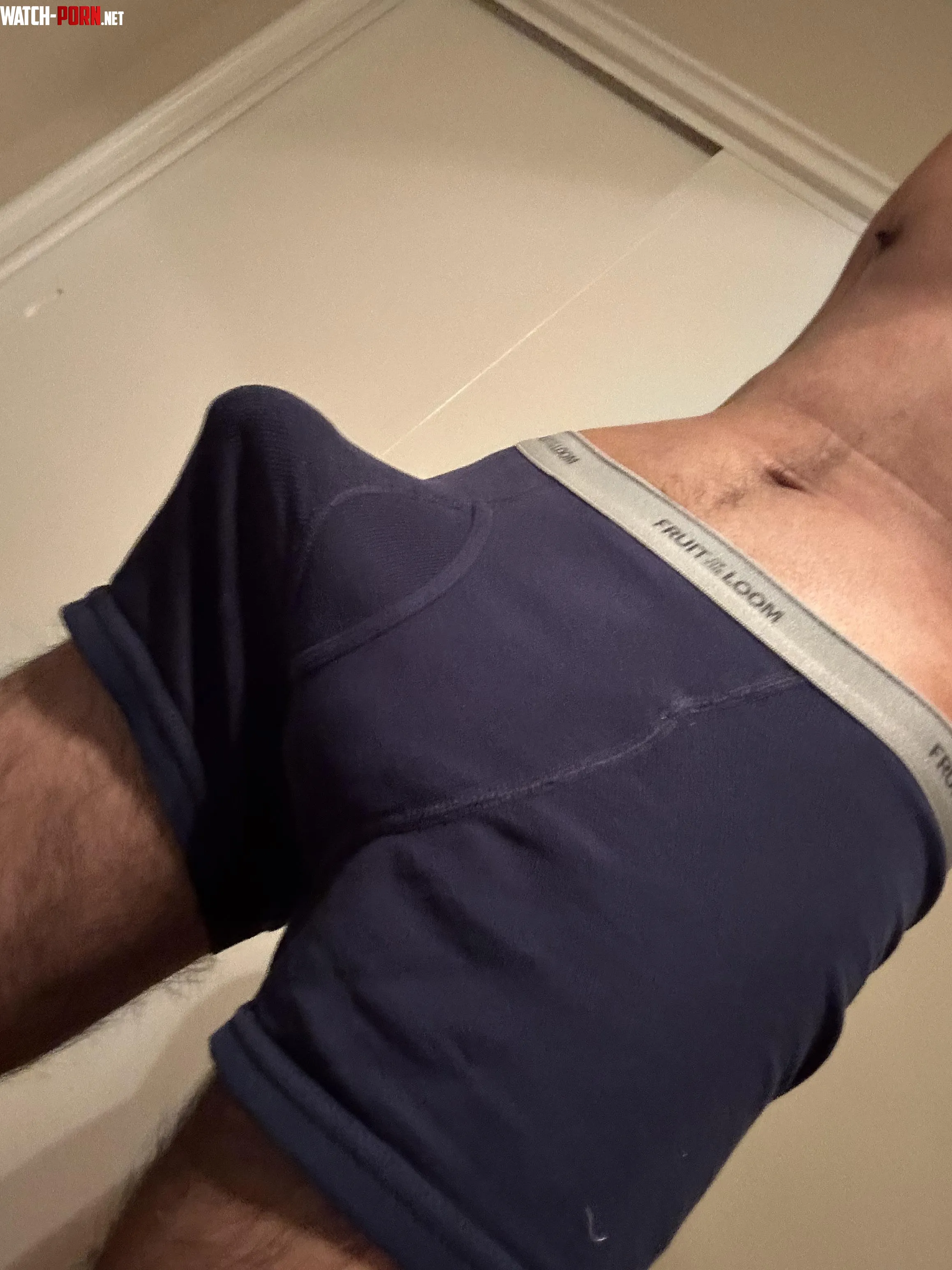 25 wearing old tiny boxers to really show it off by dbk900