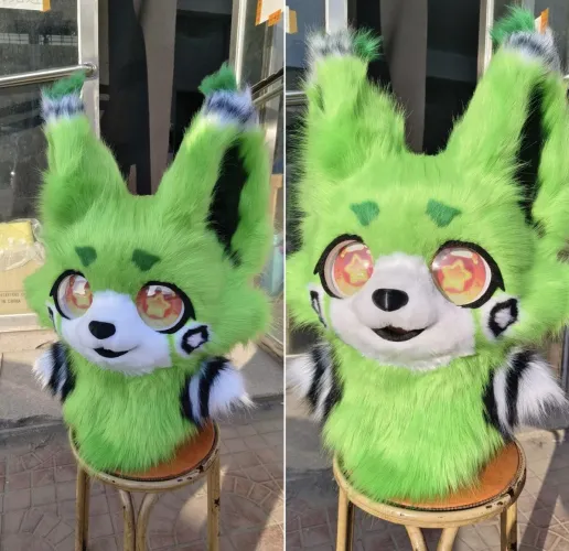 Thumbnail Must-See Complete Fursuit Head For Sale by CatalopeSeats | Furry Category