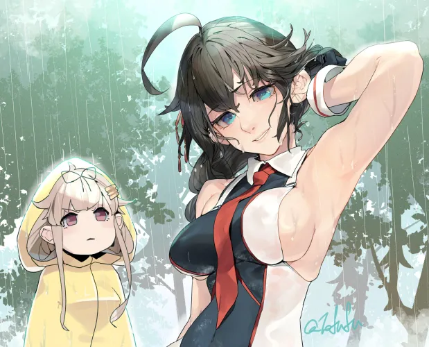 Thumbnail Rainy Armpit Exploration: Shigure's Armpits in the Rain Fuwafuwatoufu KanColle by llamanatee