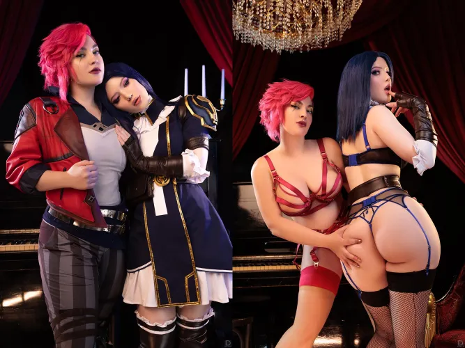 Thumbnail League of Legends Beauties: Caitlyn and Vi Cosplay Masterpieces by LadaLyumos