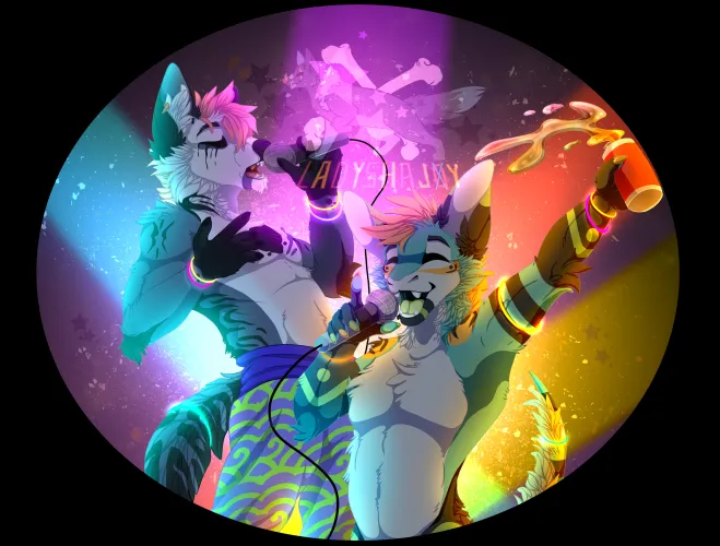 Thumbnail KaraokeTime Art by LadyShajoy: A Furry Delight