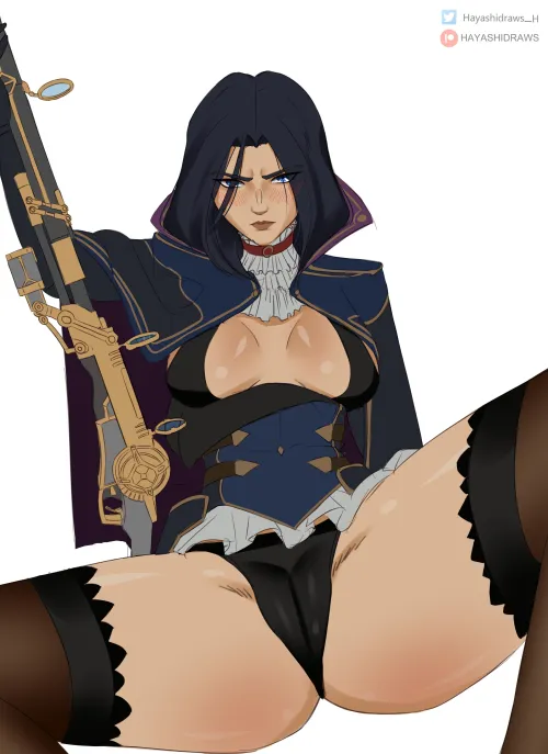 Thumbnail Hayashidraws: Caitlyns Illustrated Thighs in Rule34LoL