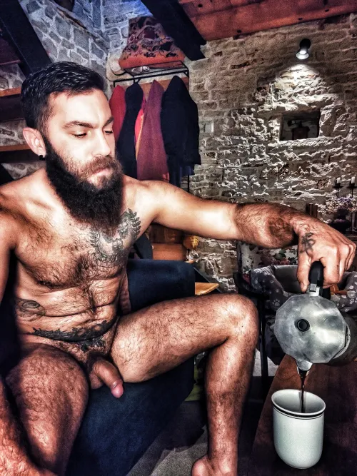 Thumbnail Serving You a Coffie: A Hot Delight | hotguyswithtattoos