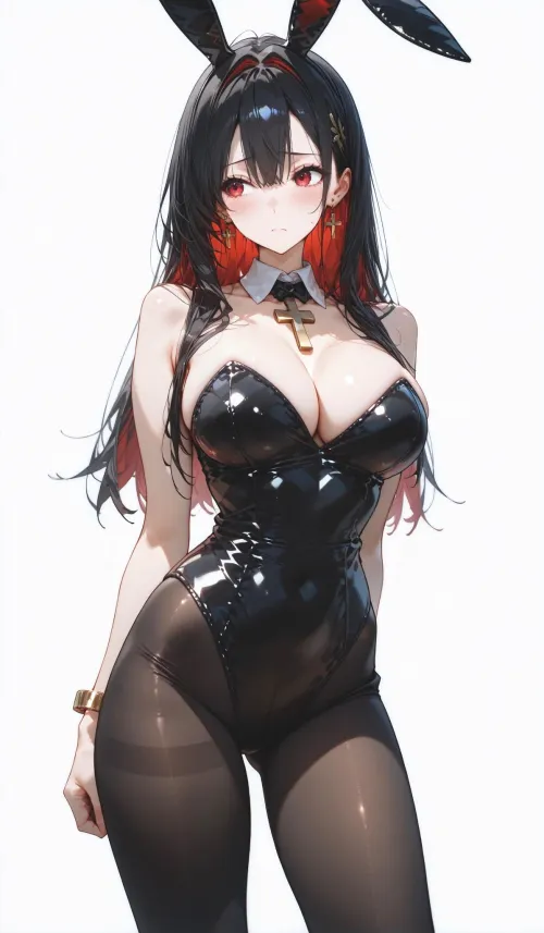 Thumbnail Red Highlights Bunny Unveiled: animebodysuits Wonder by CheetahSperm18