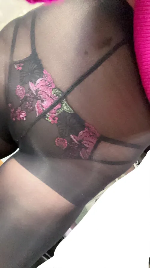 Thumbnail Beauty in Details: Pretty Panties Paired with Pantyhose