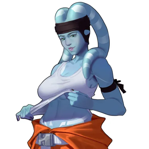 Thumbnail Commissioned Art: TwiLek Girl Delight by Sabethai in starwarsnsfw