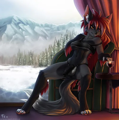 Thumbnail Debbytheugly showcases Black Beauty I FluffKevlar in the World of Yiff