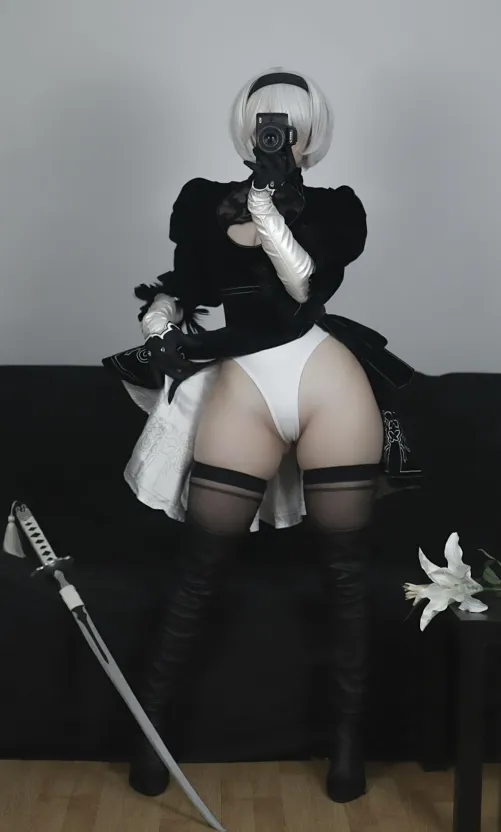 Thumbnail Cosplay Beauty: Channeling Eve in 2B Costume by aniku_ | cosplaygirls