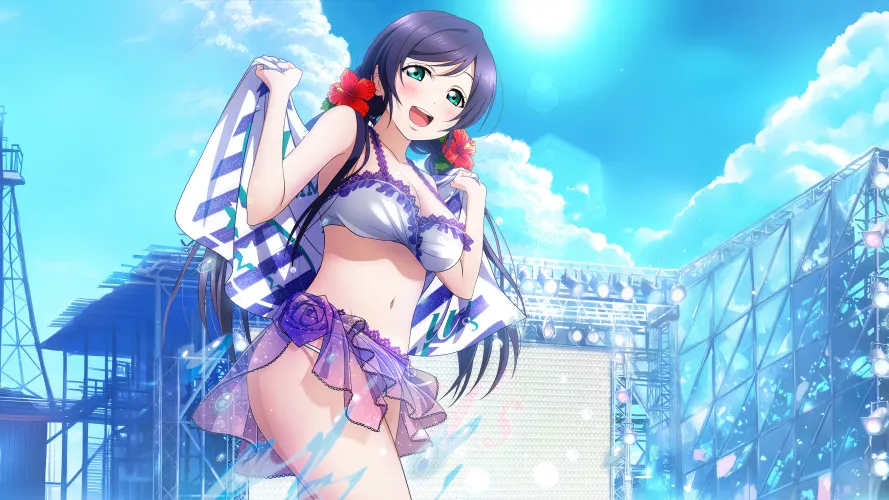 Thumbnail Nozomi Swimsuit on Stage Love Live by acoolrocket in swimsuithentai Category