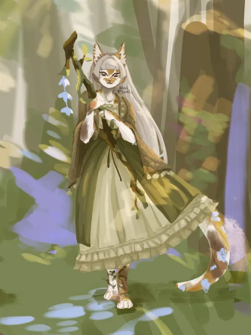 Thumbnail Artistic Flair: Appreciating 'furry' with Cat Druid by Nai Pixel