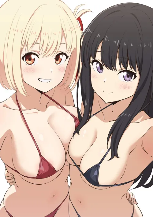 Thumbnail Micro Bikinis Showcase: Chisato And Takina Dive into Lycoris Recoil by Csxc